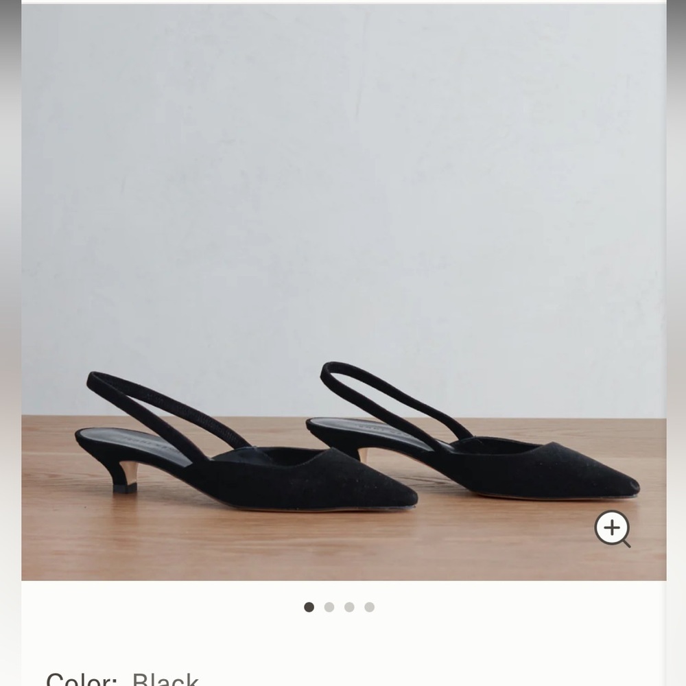 Jenni Kayne black suede kitten heel size 8 - Picture 2 of 10